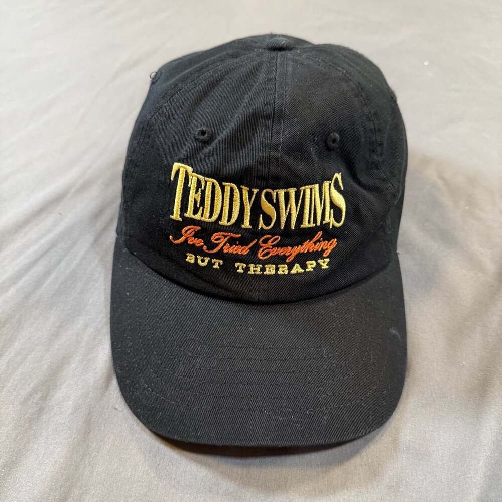 Teddy Swims For True Everything But Therapy Black Embroidered Dad Hat Cap